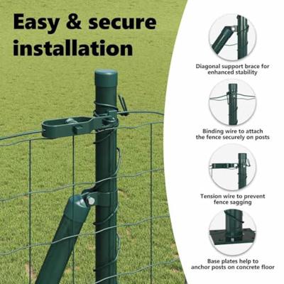 VidaXL Hek met paal groen 1,5 x 10 m staal