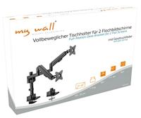 My Wall HL 51-2 L Monitor-tafelbeugel 2-voudig 43,2 cm (17) - 81,3 cm (32) Zwart Draaibaar, Kantelbaar - thumbnail