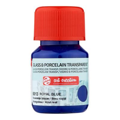 Royal Talens Talens Art Creation Glass & Porcelain Transparant Fles 30 ml - Koninklijk Blauw 5013