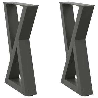 Salontafelpoten 2 st 28x(42-43,3) cm staal antraciet