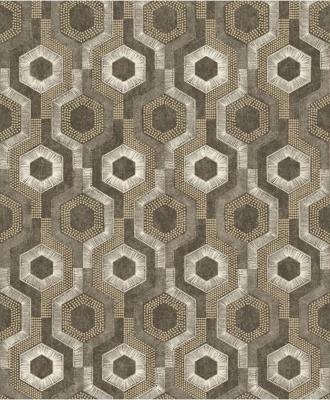 DUTCH WALLCOVERINGS behang galactic bruin en wit