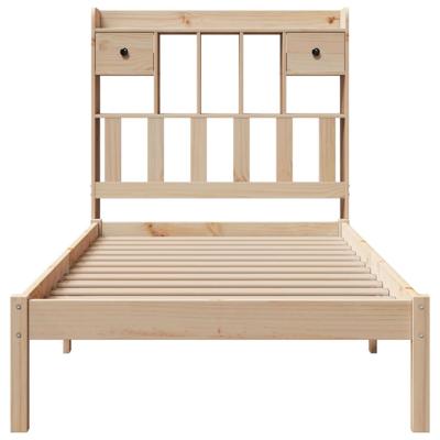 Bed met boekenkast zonder matras massief grenenhout 75x190 cm - thumbnail