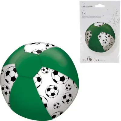 Amscan Ballonhoes met 3 ballonnen voetbal groen 23 cm | 20 stuks