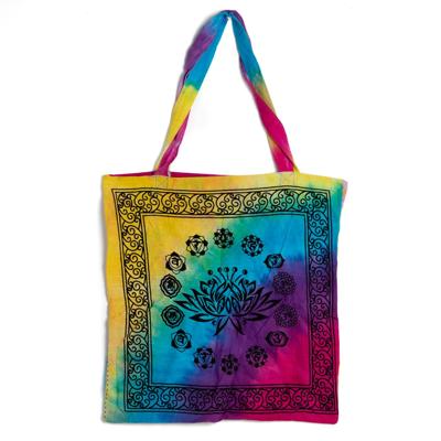 Tote Bag Katoen - 7 Chakra Lotus (45 cm)