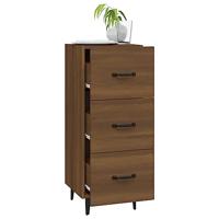 Dressoir 34,5x34x90 cm bewerkt hout bruineikenkleurig - thumbnail
