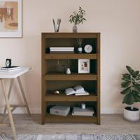 Boekenkast 80x35x126 cm massief grenenhout honingbruin - thumbnail