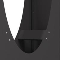 Brandhoutrek 50x23x100 cm koudgewalst staal zwart - thumbnail