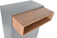 Ladenkast Home ESPRIT Blauw Grijs Polypropyleen Hout MDF 80 x 40 x 117 cm - thumbnail