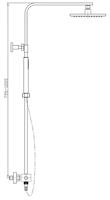 Wiesbaden Rombo douche-opbouwset + therm, kraan chroom - thumbnail