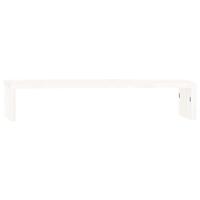 VidaXL Monitorstandaard 50x27x10 cm massief grenenhout wit - thumbnail