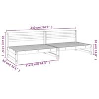 Tuinmiddenbanken 2 st 120x80 cm massief grenenhout grijs - thumbnail