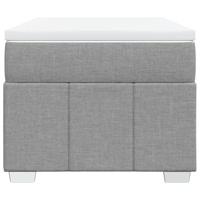 Boxspring met matras stof lichtgrijs 90x190 cm - thumbnail