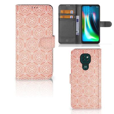 Motorola Moto G9 Play | E7 Plus | Telefoon Hoesje | Pattern Orange Motorola Moto G9 Play | E7 Plus | Telefoon Hoesje | Pattern Orange