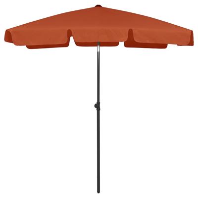 VidaXL Strandparasol 180x120 cm terracottakleurig VidaXL Strandparasol 180x120 cm terracottakleurig