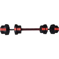 Viking Choice  Dumbbell set 2 x 10 kg met halterfunctie 2in1 – Rood - thumbnail