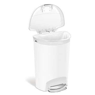 Simplehuman Afvalemmer Half Rond 50 L - Wit