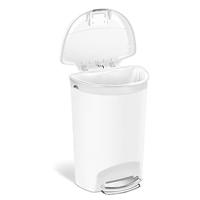 Simplehuman Afvalemmer Half Rond 50 L - Wit - thumbnail