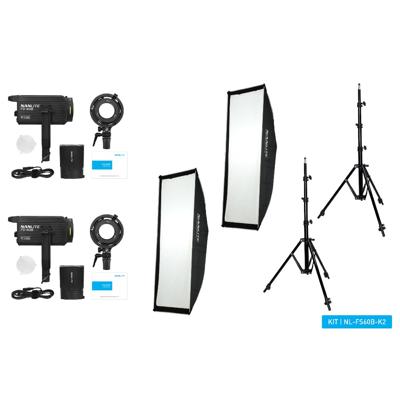 Nanlite FS 60B LED dual kit (w/ light stand and softbox)