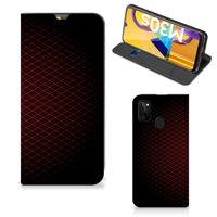 Samsung Galaxy M30s | M21 Hoesje met Magneet Geruit Rood - thumbnail