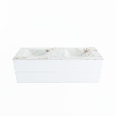 MONDIAZ VICA-DLUX 150cm badmeubel onderkast Talc 2 lades. Inbouw wastafel CLOUD dubbel 2 kraangaten, kleur Frappe. MONDIAZ VICA-DLUX 150cm badmeubel onderkast Talc 2 lades. Inbouw wastafel CLOUD dubbel 2 kraangaten, kleur Frappe.