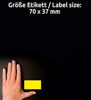 Avery-Zweckform L6131-20 Folie-etiketten 70 x 37 mm Polyester folie Geel 480 stuk(s) Permanent hechtend Laser (kleur), Laser (zwart/wit), Kopiëren (kleur), - thumbnail