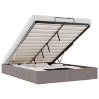 Bedframe zonder matras 140x190 cm stof taupe - thumbnail