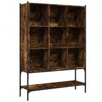 Boekenkast 102x30x141,5 cm bewerkt hout gerookt eikenkleurig - thumbnail