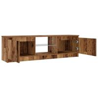 Tv-meubel met LED 120x30x36 cm bewerkt hout oud hout - thumbnail