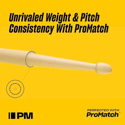 Promark RBH595AW Green Rebound 5B hickory drumstokken
