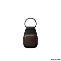 Nomad Airtag Leather Keychain Rustic Brown - thumbnail