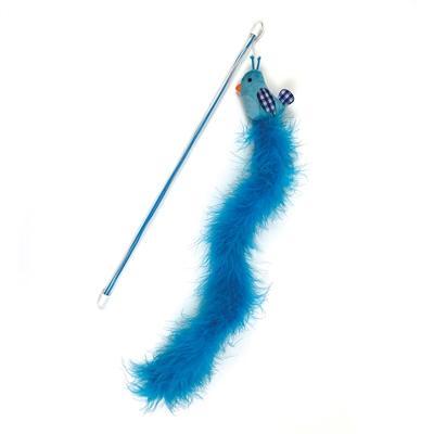 Happy Pet tabby patch kattenhengel vogel blauw
