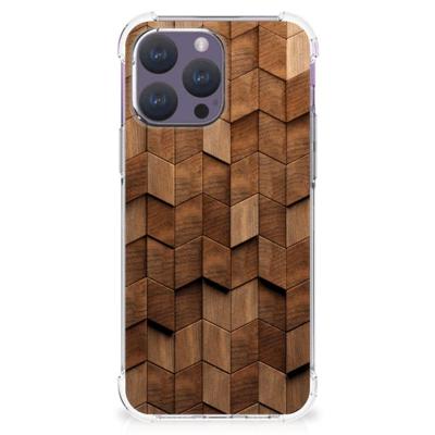 Stevig Telefoonhoesje voor iPhone 15 Pro Max Wooden Cubes Stevig Telefoonhoesje voor iPhone 15 Pro Max Wooden Cubes
