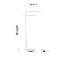 Vrijstaand Handdoekhouder Sapho Trilly Mat Wit - thumbnail