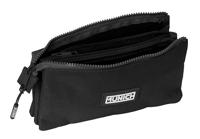 Pennenetui met 3 vakken Munich Negro Zwart 22 x 12 x 3 cm - thumbnail