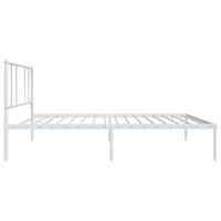 Bedframe met hoofdbord metaal wit 100x200 cm - thumbnail