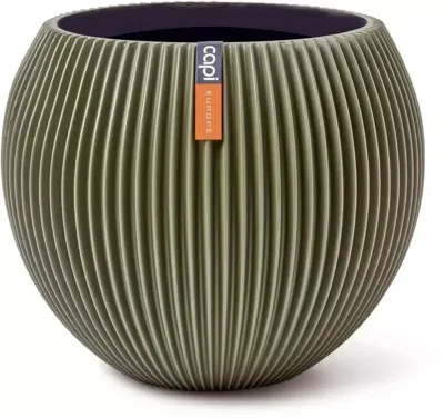 Capi Bloempot Vaas Bol Groove Groen Ø21cm