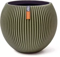 Capi Bloempot Vaas Bol Groove Groen Ø21cm - thumbnail
