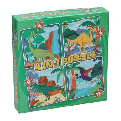 Wins Holland Legpuzzel 4in1 - dino, 12st.
