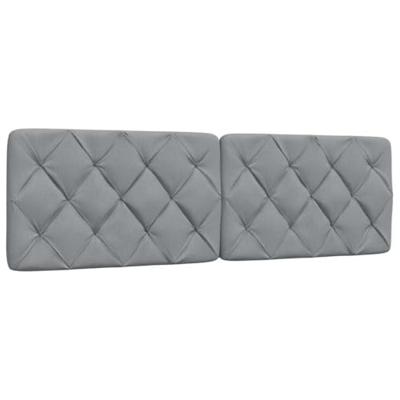 Bedframe met LED zonder matras 160x200 cm stof lichtgrijs