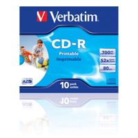 Verbatim 43325 CD-R 80 disc 700 MB 10 stuk(s) Jewelcase Bedrukbaar - thumbnail