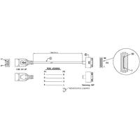 Renkforce USB-kabel USB 2.0 Samsung 30pol. stekker, USB-A bus 10.00 cm zwart met OTG-functie, vergulde stekker - thumbnail