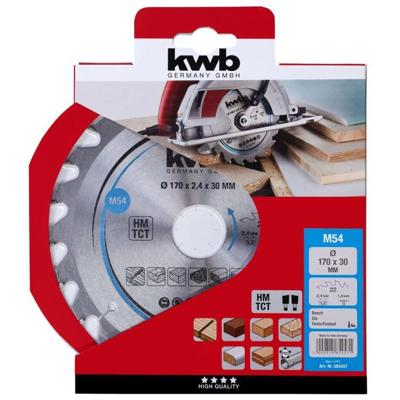 Cirkelzaagblad hm 170x30 54m KWB - Kwb