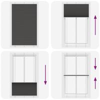 Pliss rolgordijn 120x200cm stofbreedte 119,4cm polyester zwart - thumbnail