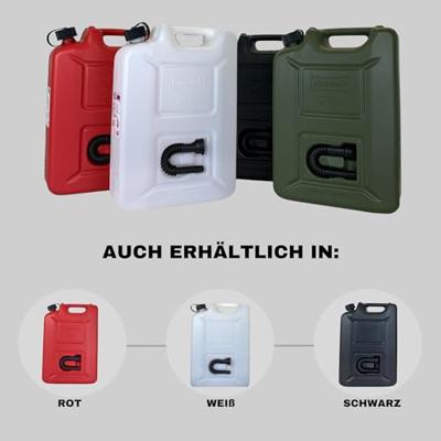 Hunersdorff Brandstofjerrycan | inhoud 20 l | olijfgroen HDPe | L350xB165xH495mm | 1 stuk - 802000 - 802000 - thumbnail