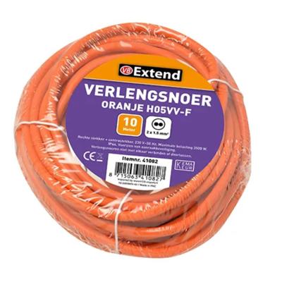 Verlengkabel 10 meter oranje ongeaard Verlengkabel 10 meter oranje ongeaard