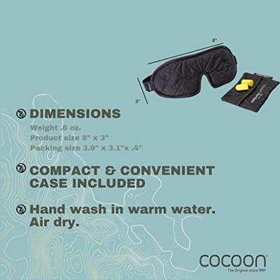 Cocoon Eyeshades, Black Oogmasker Black / Grey