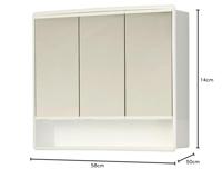 Plieger Spiegelkast Lymo met 3 Deuren 58x49,5x14,5 cm Wit - thumbnail