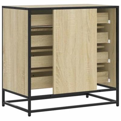 Ladekast 70x41x70 cm bewerkt hout sonoma eikenkleurig Ladekast 70x41x70 cm bewerkt hout sonoma eikenkleurig