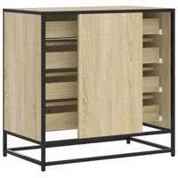 Ladekast 70x41x70 cm bewerkt hout sonoma eikenkleurig - thumbnail