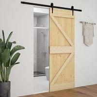 Deur 80x210 cm massief grenenhout - thumbnail